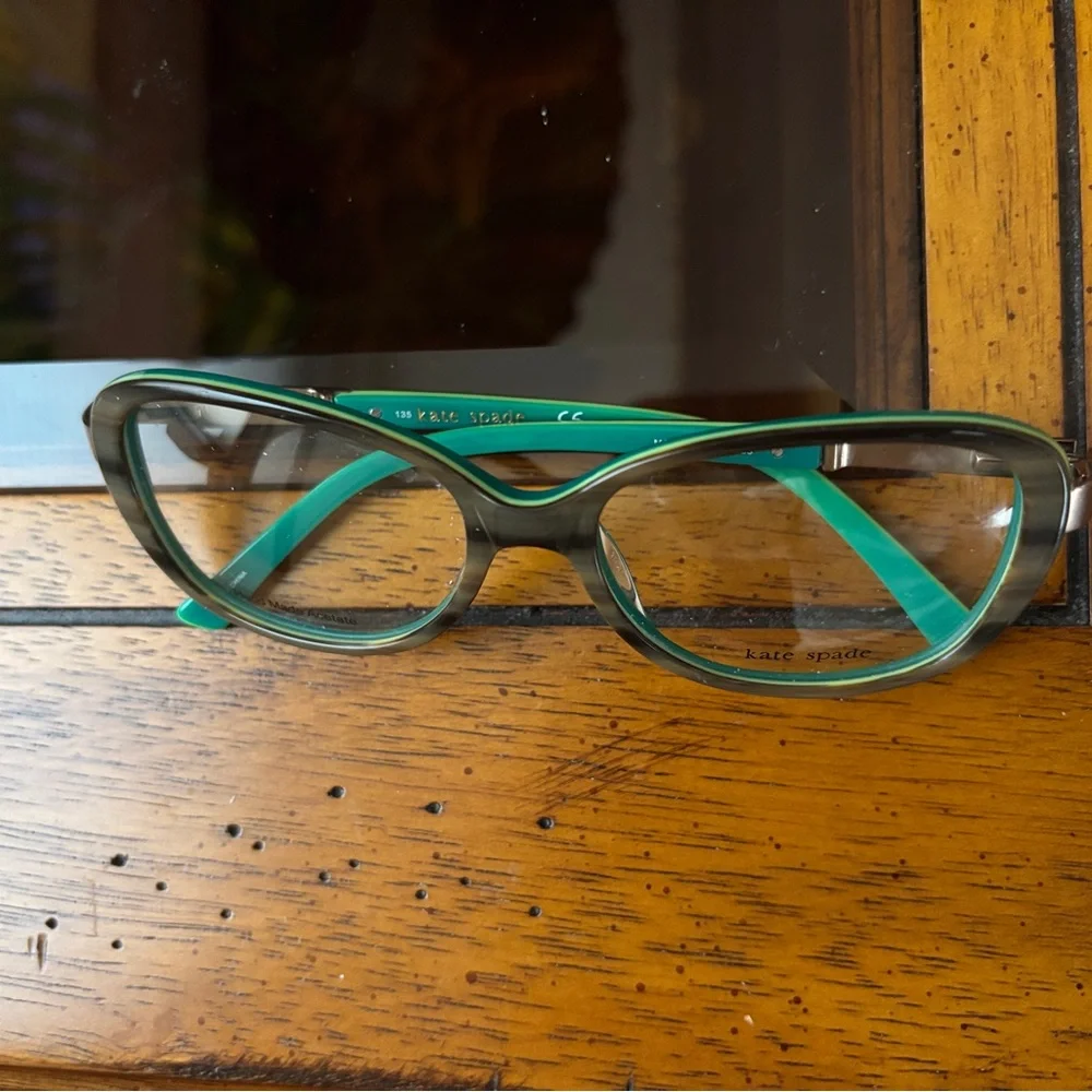 NEW Kate Spade Eyeglasses Marsha OJUR Brown/Green B-shape frame 135